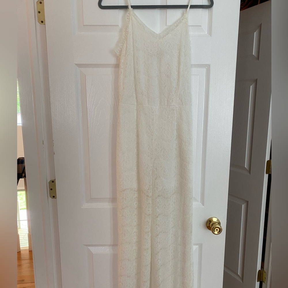 White lace jumpsuit